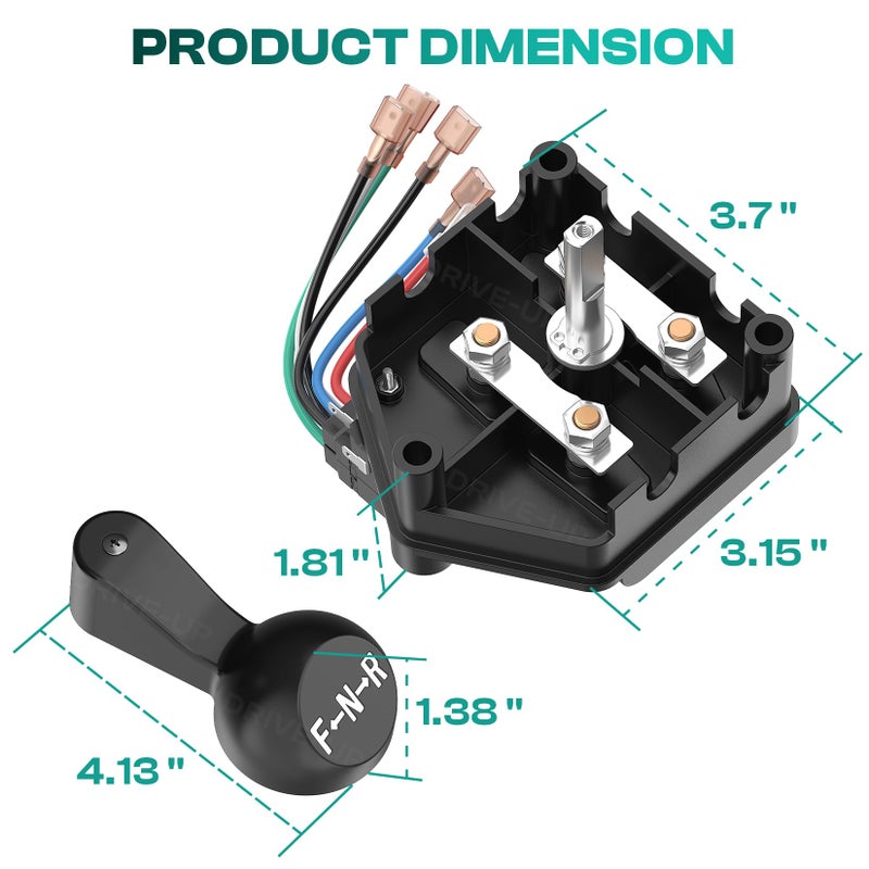 Drive-up 48V Club Car DS Forward Reverse Switch, Club Car Forward Reverse Switch Assembly with Handle and Micro Switch for Club Car DS 1996-Up Golf Carts, OEM 101753005 1012987 - Image 5